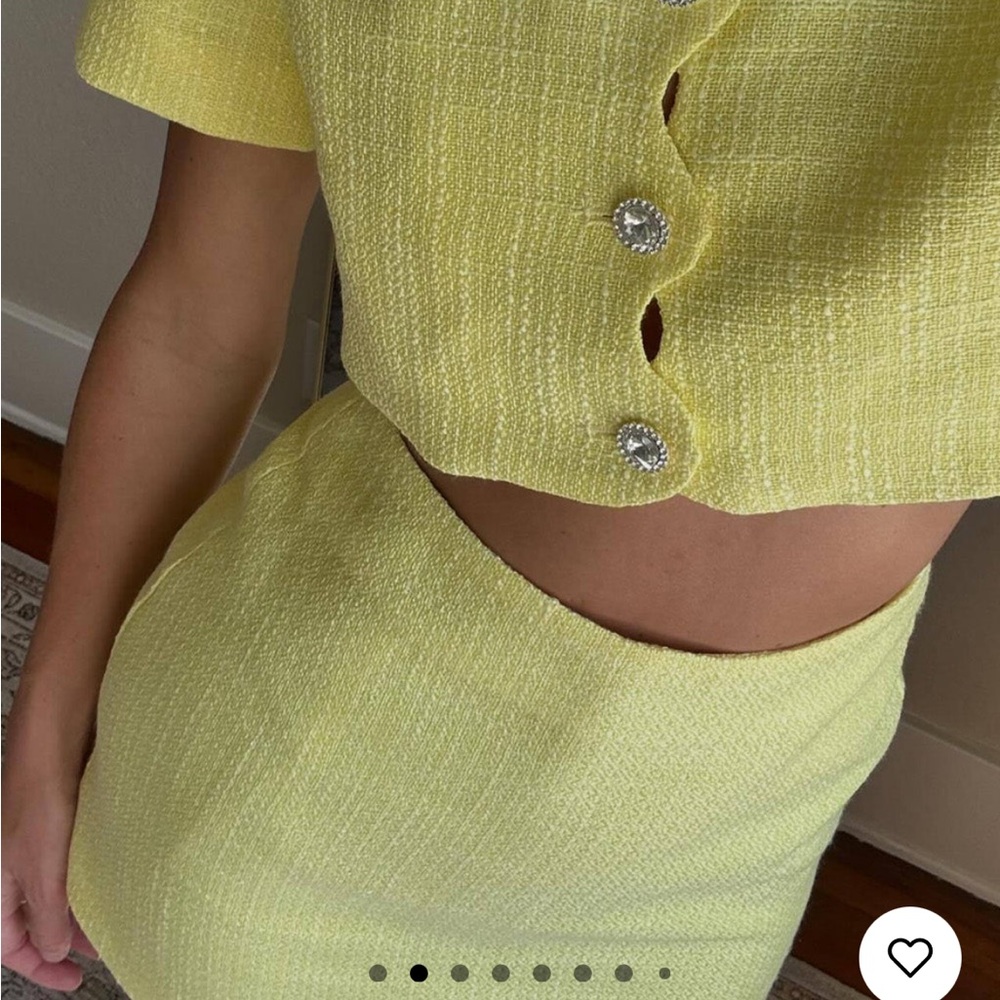 Yellow Cropped Jacket Set - Picture 5 of 5
